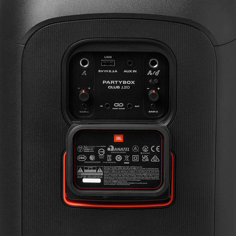Bocina JBL PartyBox 120 con Sonido Potente y Luces LED Negra