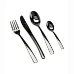 Set De 16 Cubiertos Acero Inoxidable Color Negro