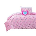 Set de Edredón 6 Pzas U Infantil Unicornio Rosa Twin
