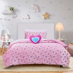 Set de Edredón 6 Pzas U Infantil Unicornio Rosa Twin