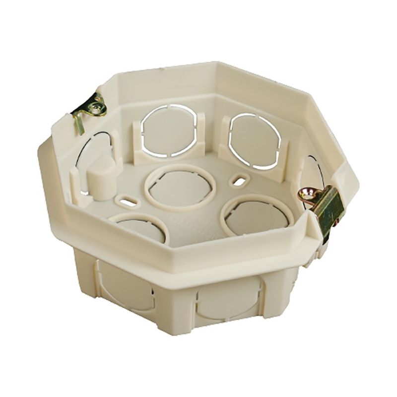 Caja Eléctrica Empotrable Octagonal de Plástico