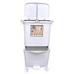 Basurero de Plástico con 3 Compartimientos 45 L