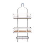 Organizador de Ducha de 3 Niveles Matis con Bambú Blanco