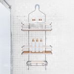 Organizador de Ducha de 3 Niveles Matis con Bambú Blanco