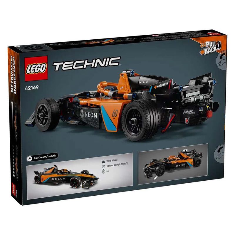 Carro de Carreras Neom Mclaren Formula E Race 42169 de 452 Pzas - Lego