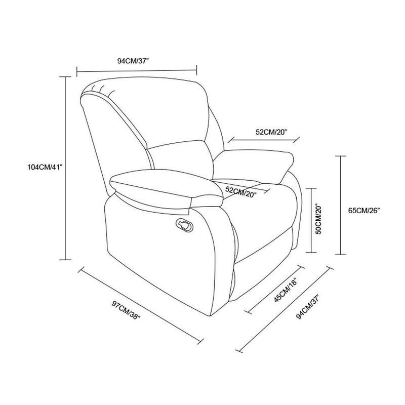 Set de Sala Reclinable 3 Pzas Tapizado Gris