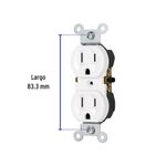 Tomacorriente Doble 2 Polos 3 Hilos Standard Blanco - Volteck