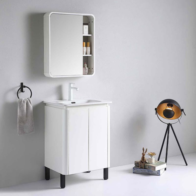 Set Mueble para Baño Blanco y Espejo