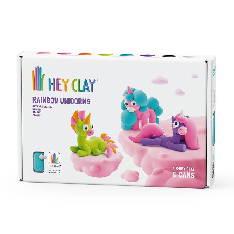 Set de 6 Latas de Arcilla Hey Clay Brillante Nublado