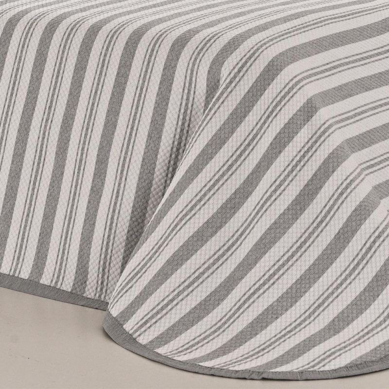 Set de Colcha Rayas Gris y Beige - Varios Tamaños