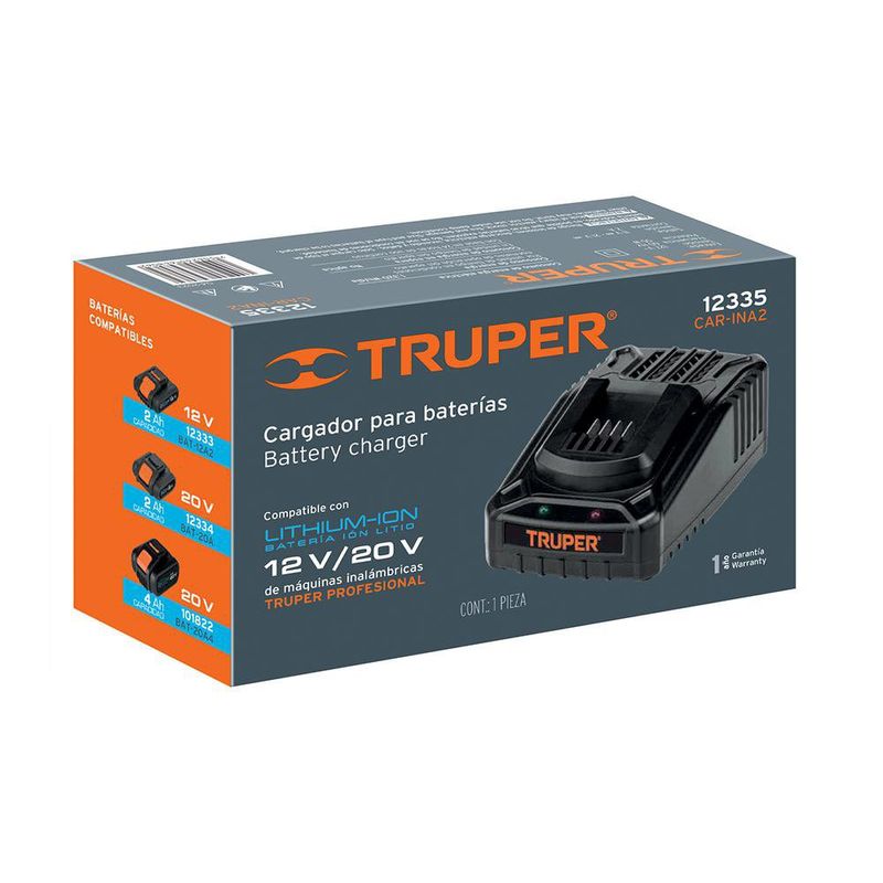 Cargador de Baterías de Ion Litio de 12 y 20 V