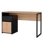 Escritorio Fplus Color Roble y Negro 123 Cm