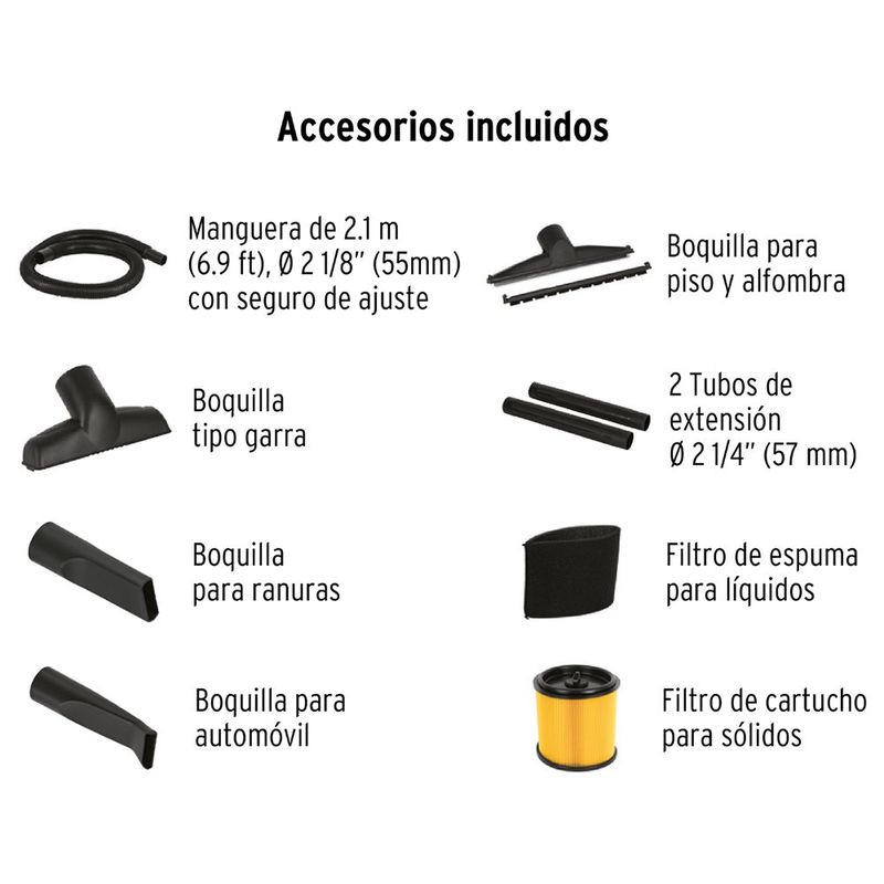 Aspiradora de Sólidos y Líquidos 16 Gal