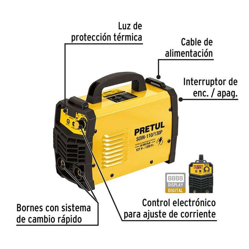 Soldadora Inversora 110 / 130 A - Pretul