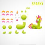 Set de Arcilla Moldeable Sparky - 3 Latas