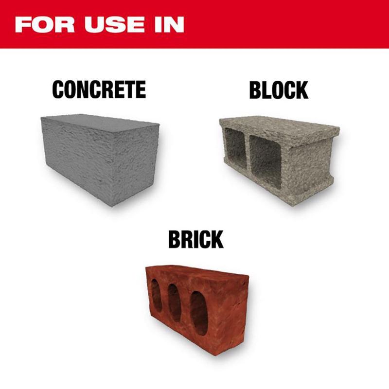 Broca de Carburo para Concreto 1/4x12 Plg - Milwaukee Electric