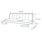 Sofá Cama Finley de 165X84X74 Cm - Varios Colores