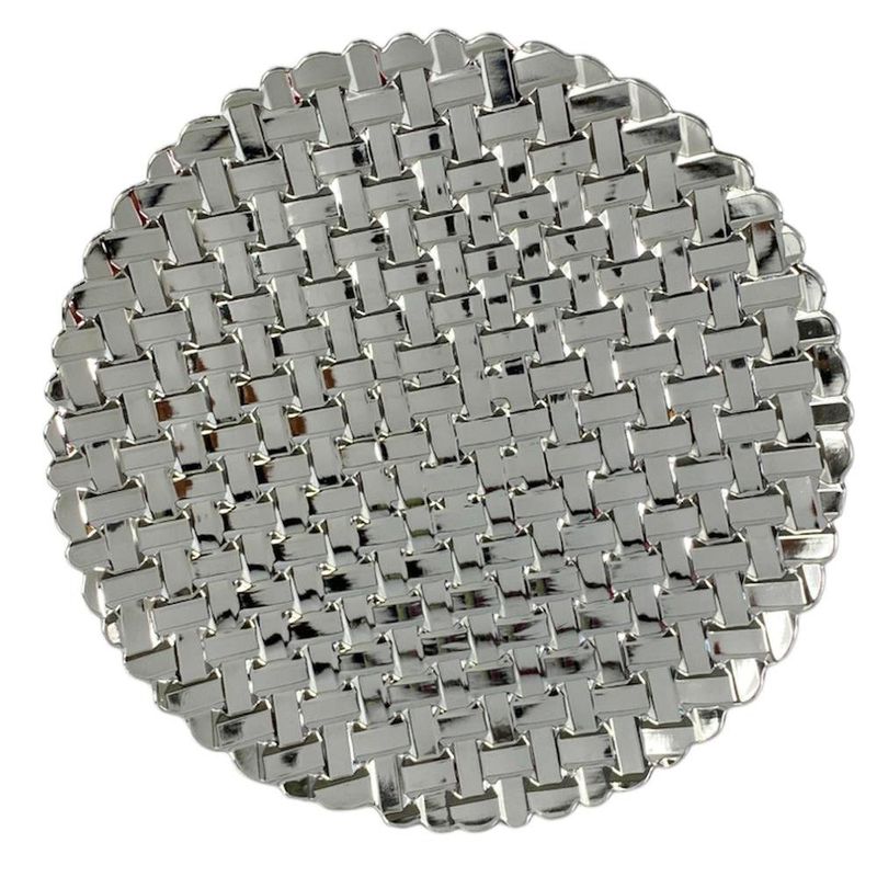 Plato Base Plateado 33 Cm