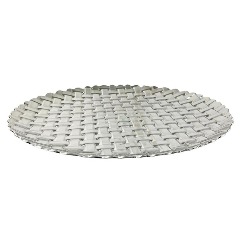 Plato Base Plateado 33 Cm