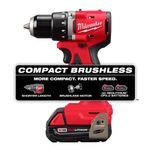 Taladro Destornillador Inalámbrico Compacto M18 de 1/2 Plg