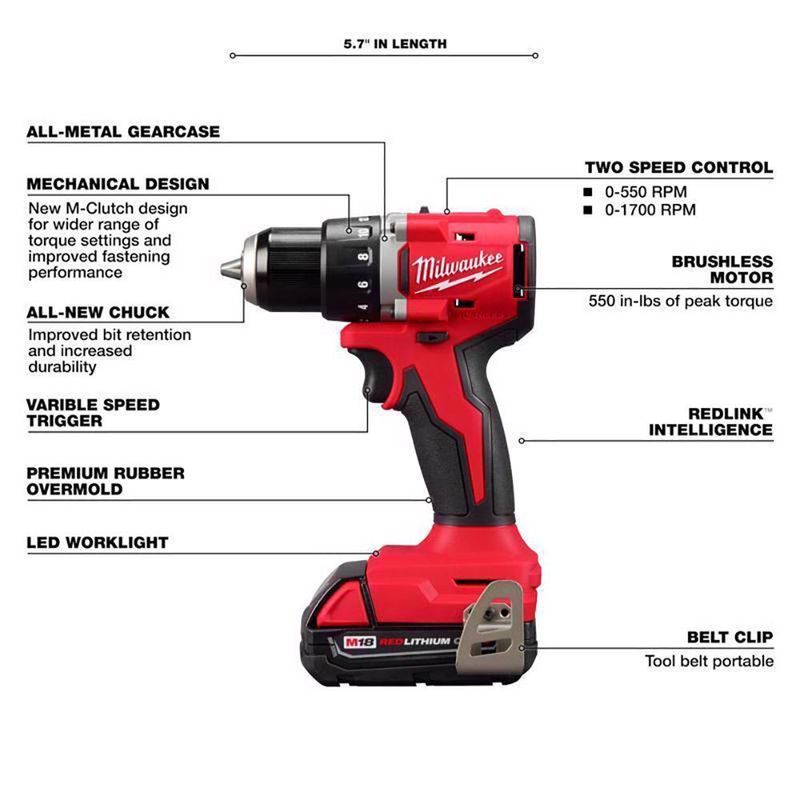 Kit-de-Taladro-Atornillador-Inalambrico-18-V-de-1-2-Plg---Milwaukee-Electric