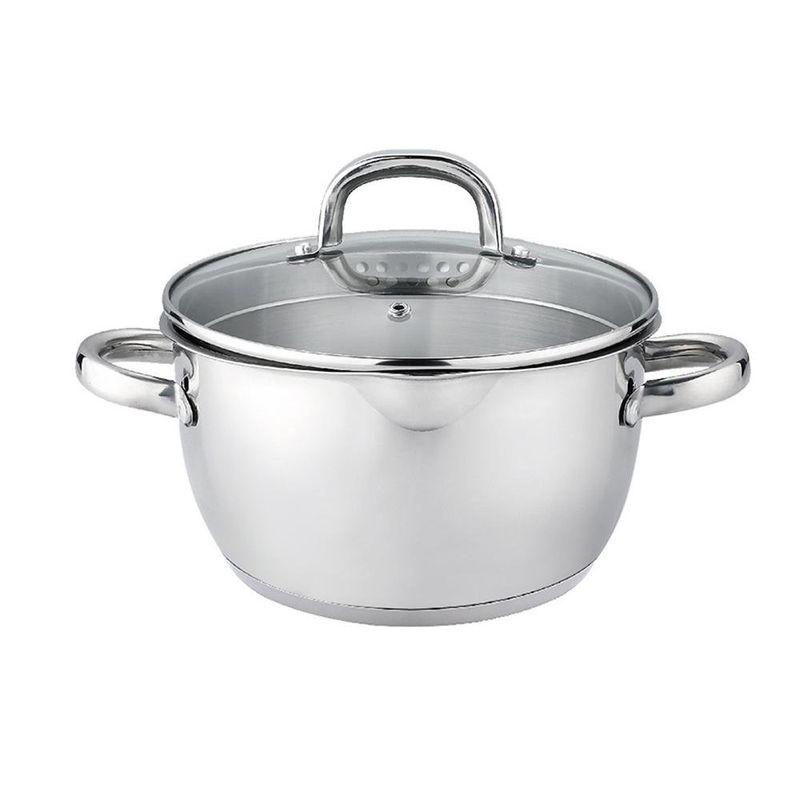 Olla de Acero Inoxidable con Tapa 20 Cm