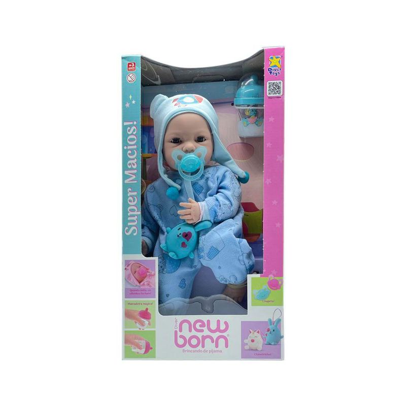 Bebé Recién Nacida en Pijama Azul