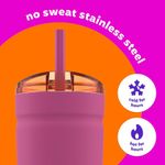 Termo de Acero Inoxidable Rosa y Naranja 24 Oz