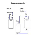 Placa Armada 2 Interruptores Sencillos + Interruptor 3 Vías Lisboa Negro - Volteck