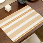 Set de 3 Toallas de Cocina con Diseño de Rayas Amarilla