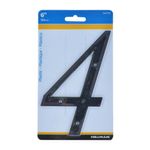 Número 4 de Plástico Negro 6 Plg - Hillman