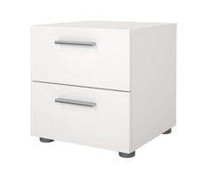 Mesa de Noche Turin con 2 Cajones de 40 x 40.3 x 42.3 cm Color Blanco