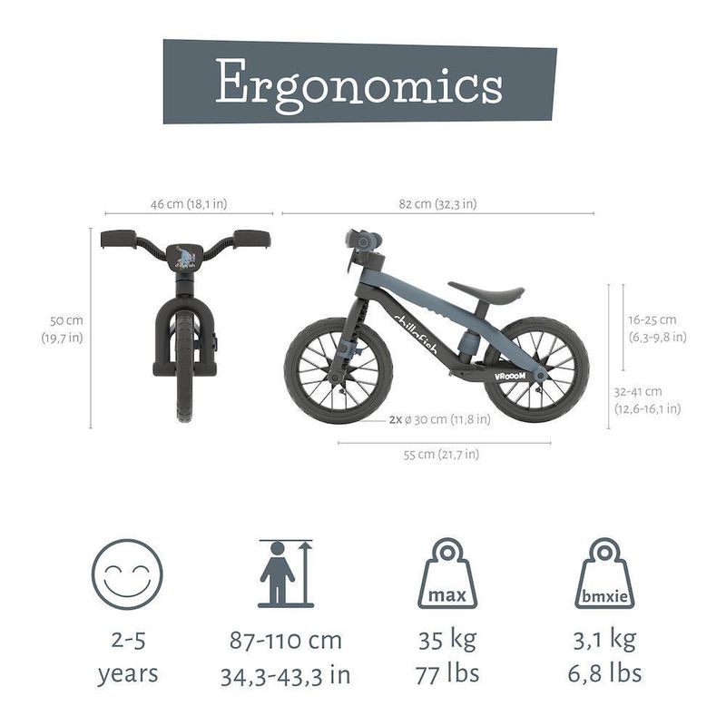Bicicleta Bmxie Vroom Gris