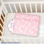 Set De Edredón Para Cuna Nube Rosa 2 Pzas