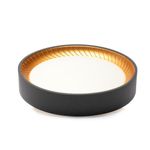Plafón LED Redondo Negro con Interior Dorado