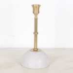 Candelero Dorado con Base de Mármol 25 Cm