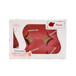 Set de 6 Veladoras Mini Pilar Aroma Rosas Rojas