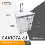 Vanity con Lavamanos Gaviota Blanco 61 X 54 Cm