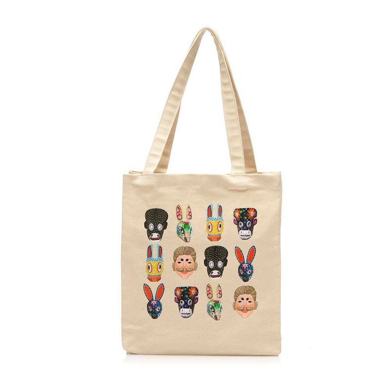Bolsa Tipo Totebag De Lona Natural