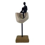Figura Decorativa Negra 7x5x21.8 Cm