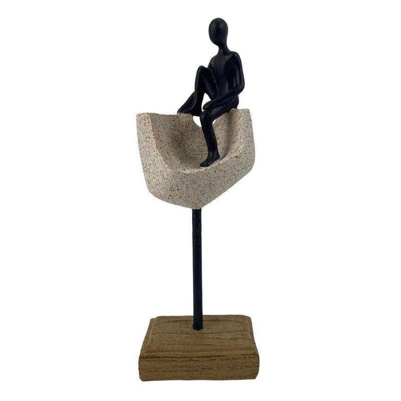Figura Decorativa Negra 7x5x21.8 Cm