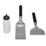Set de Utensilios para Plancha Flat Top de Acero Inoxidable 3 Pzas