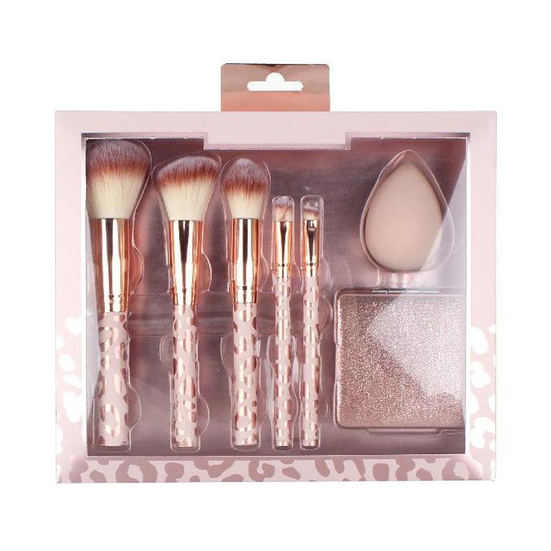 Set de Brochas Para Maquillaje Rosadas