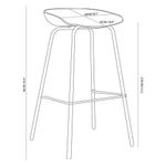 Banco de Bar Toledo 43x46x85 Cm - Varios Colores