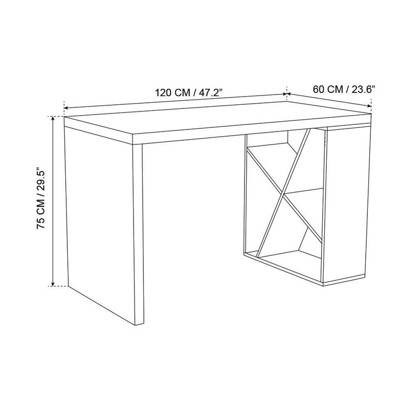 Escritorio con Librera Leyla 120X75X60 Cm