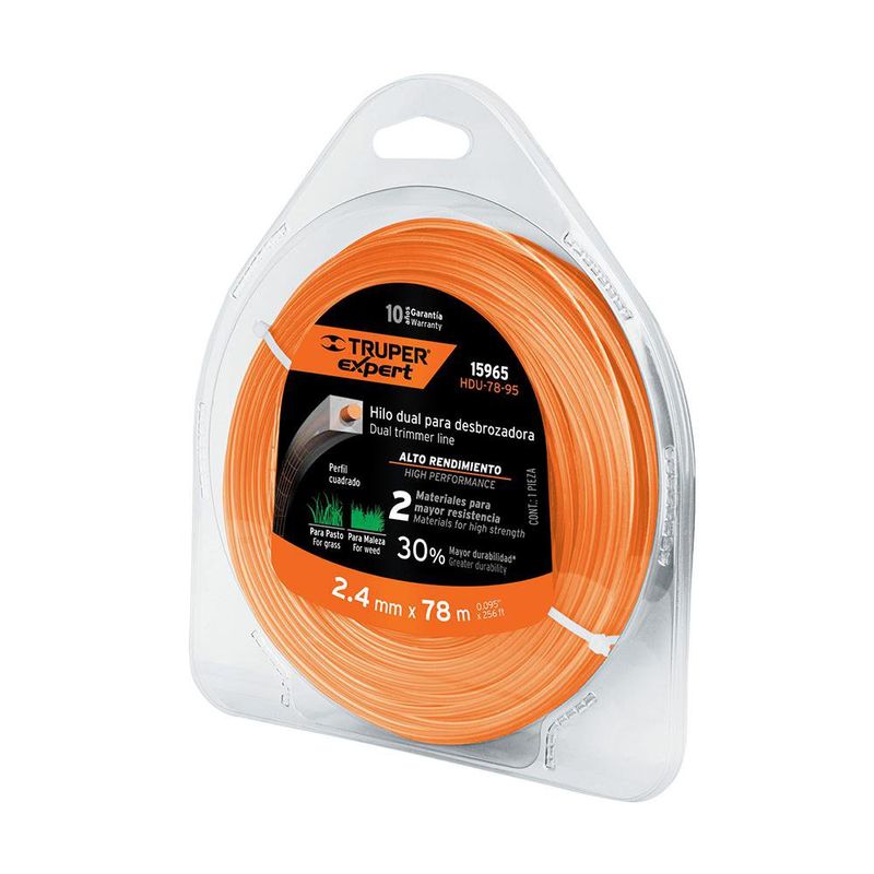 Hilo Dual para Desbrozadora 2.4 Mm x 78 M