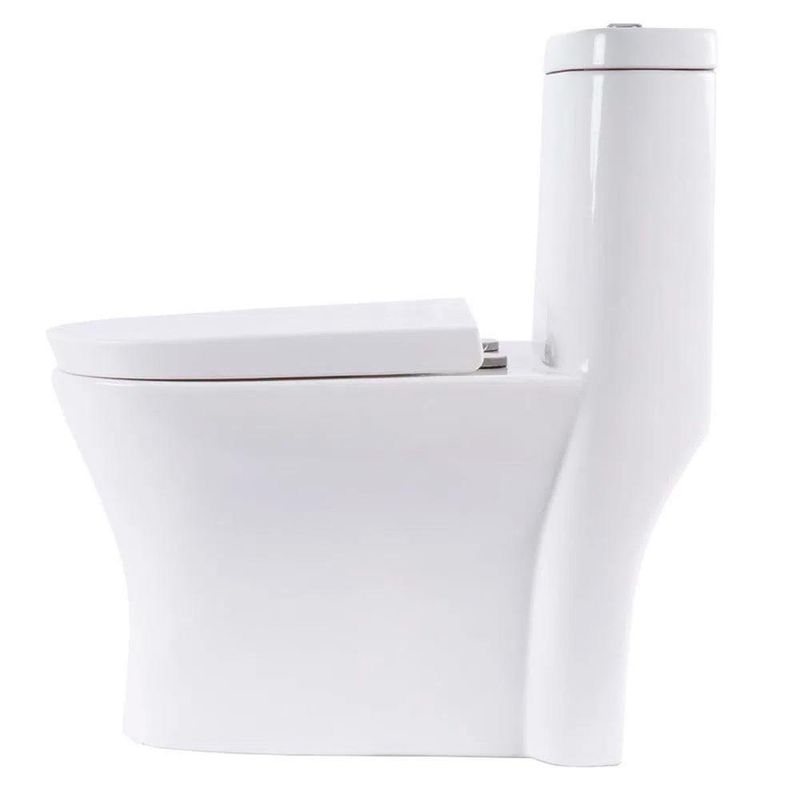 Sanitario Asiento Elongado Blanco Brillante