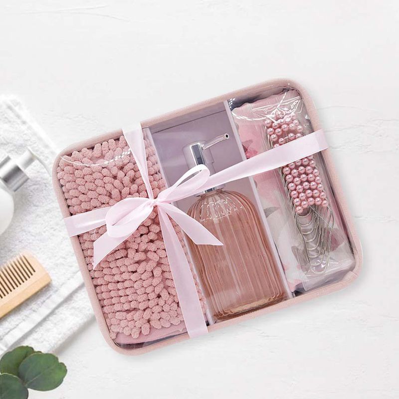 Set-de-16-Piezas-para-Baño-Rosa