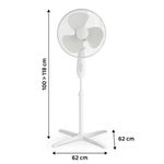 Ventilador de Pedestal 41.5 Cm Blanco 45 W