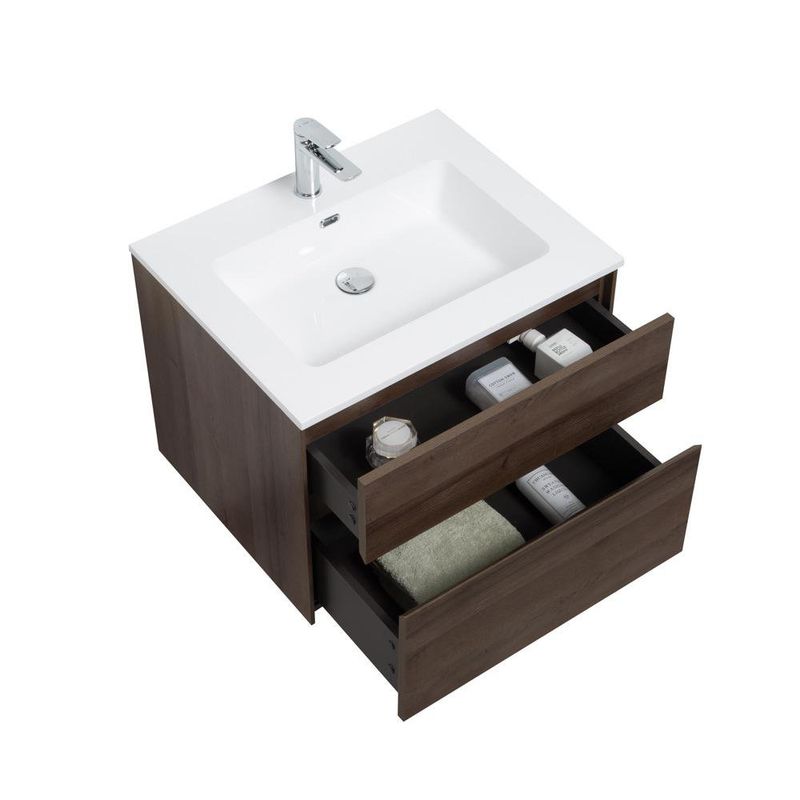 Mueble con Lavamanos Empotrable Bosco Roble Oscuro 65X51.90X60 Cm